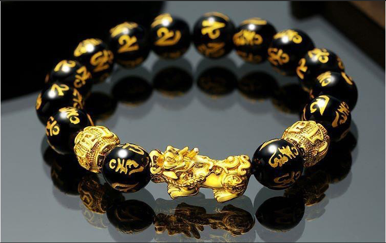 Feng Shui Pixiu Black Obsidian Wealth Bracelet - Attract Wealth